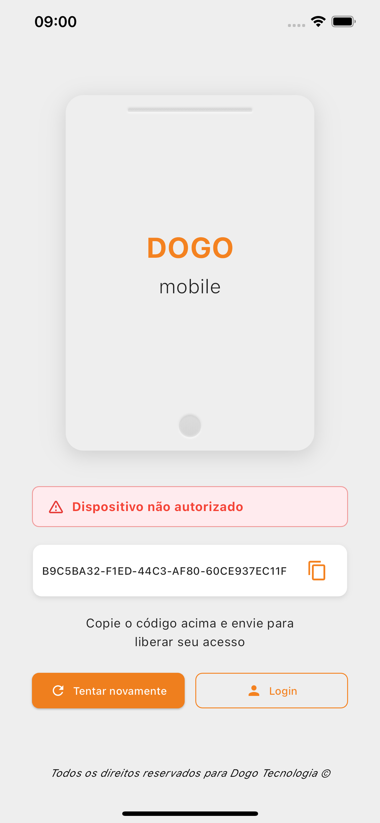 Print 2 - Não permitido